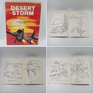VTG Desert Storm Coloring Book History Weapons Politics Mathews Publishing 1991